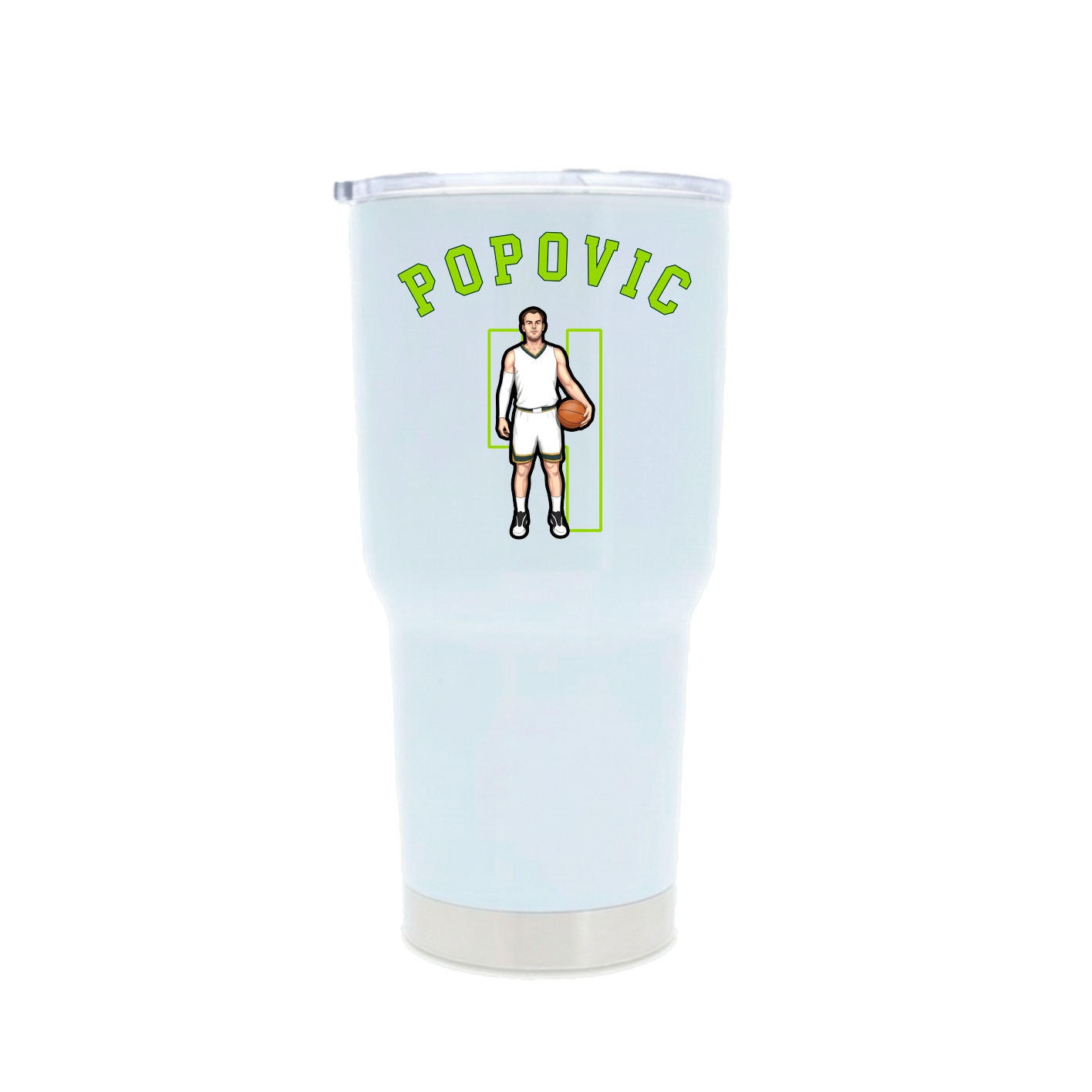 30oz Stainless Steel Tumbler — Shirsey Arch in White