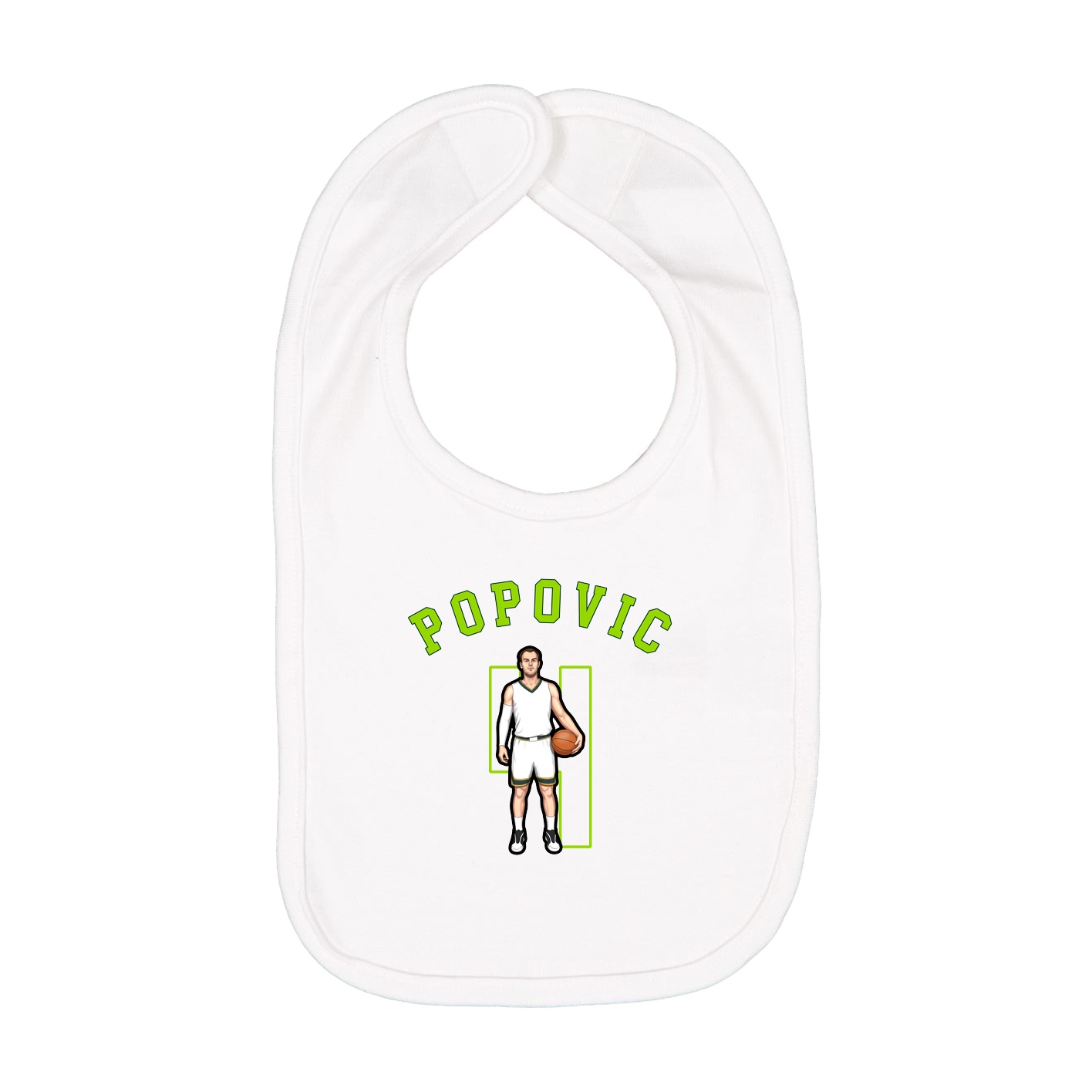 Infant Bib — Shirsey Arch in White