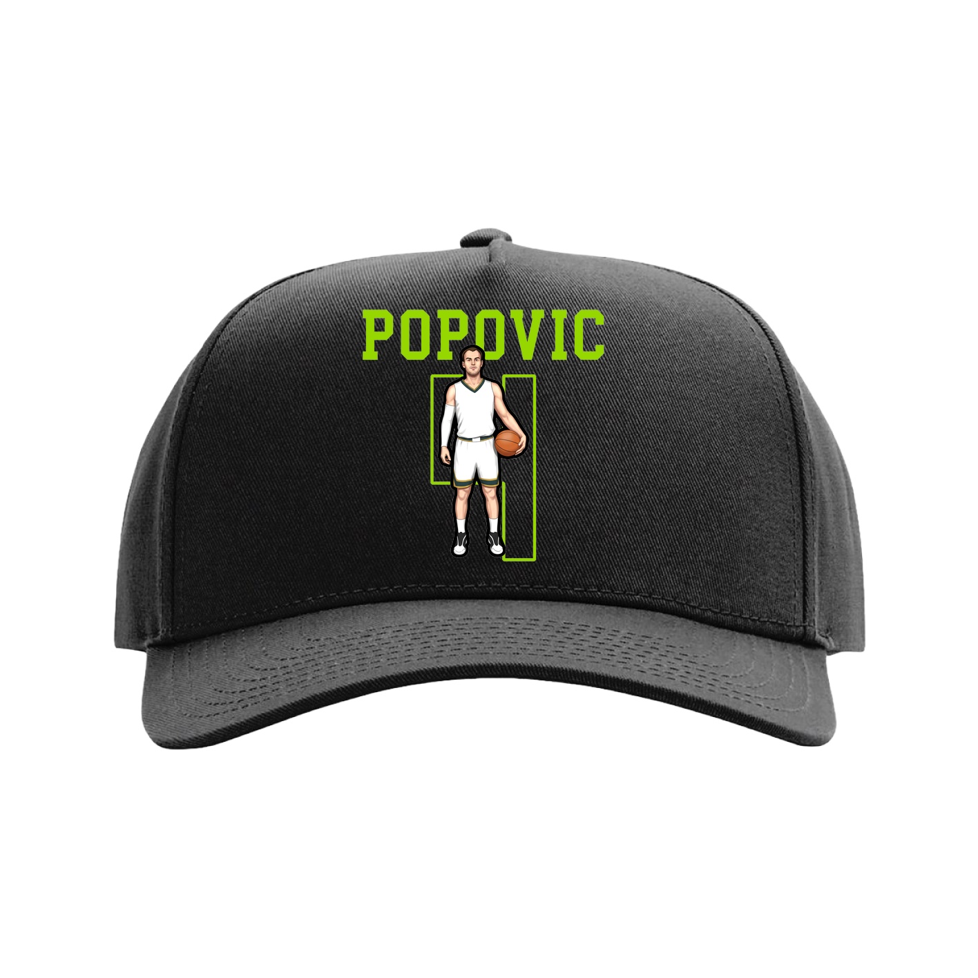 Full Fabric Five-Panel Champ Cap — Shirsey in Black