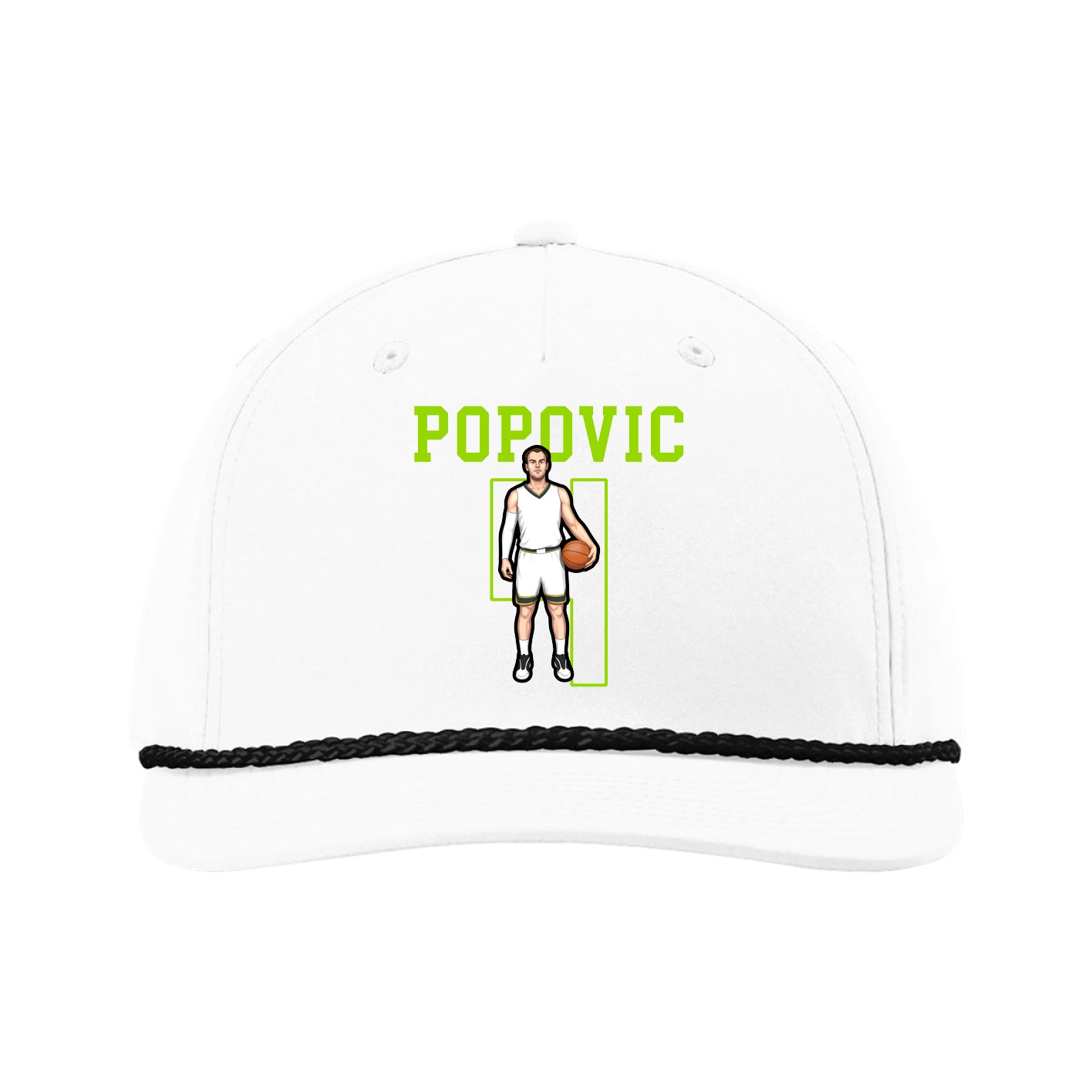 Five-Panel Classic Rope Cap — Shirsey in White