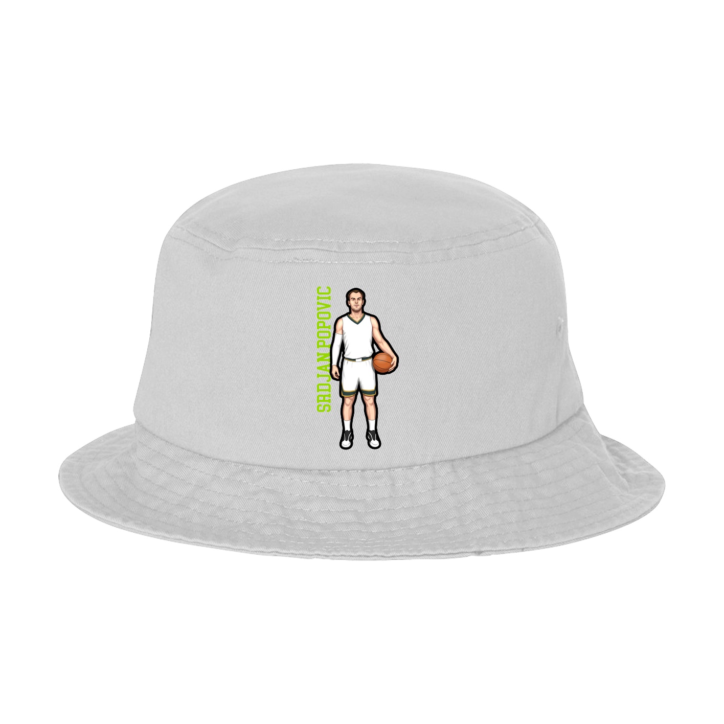 Bucket Cap — Name Vertical in White