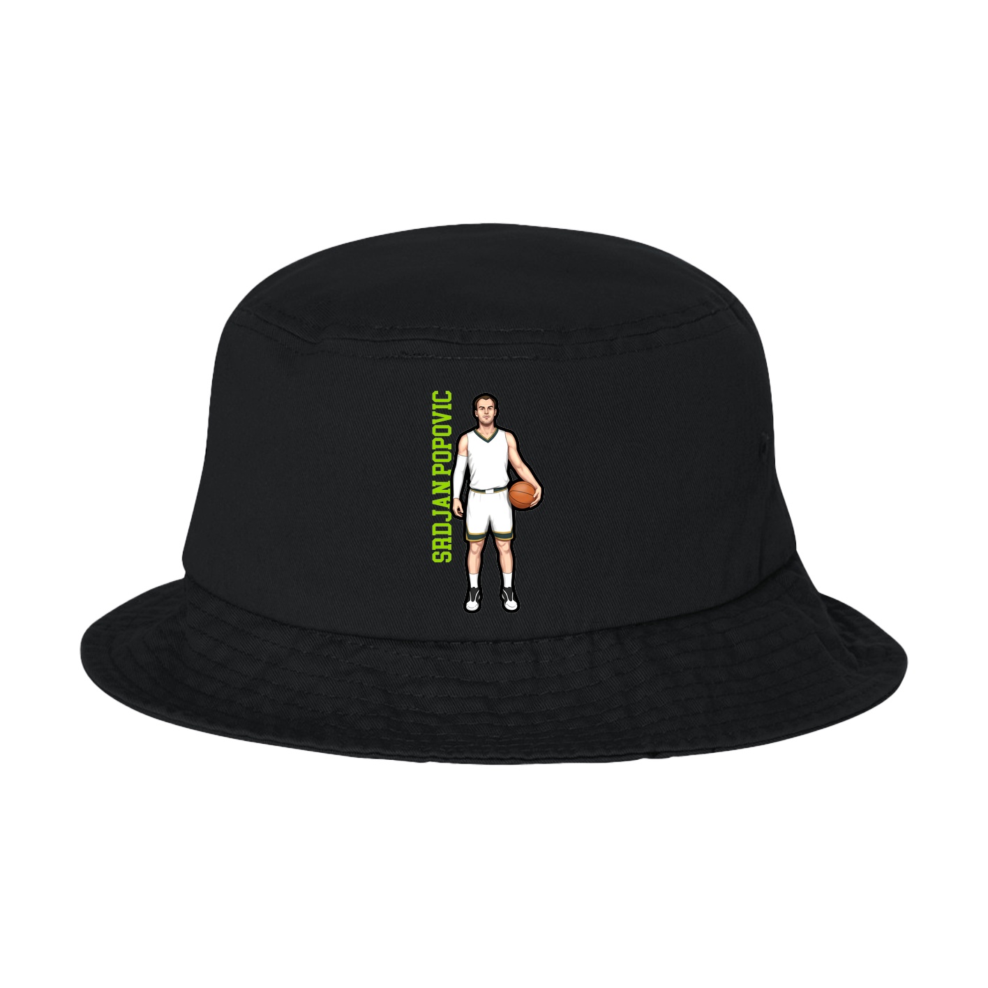 Bucket Cap — Name Vertical in Black