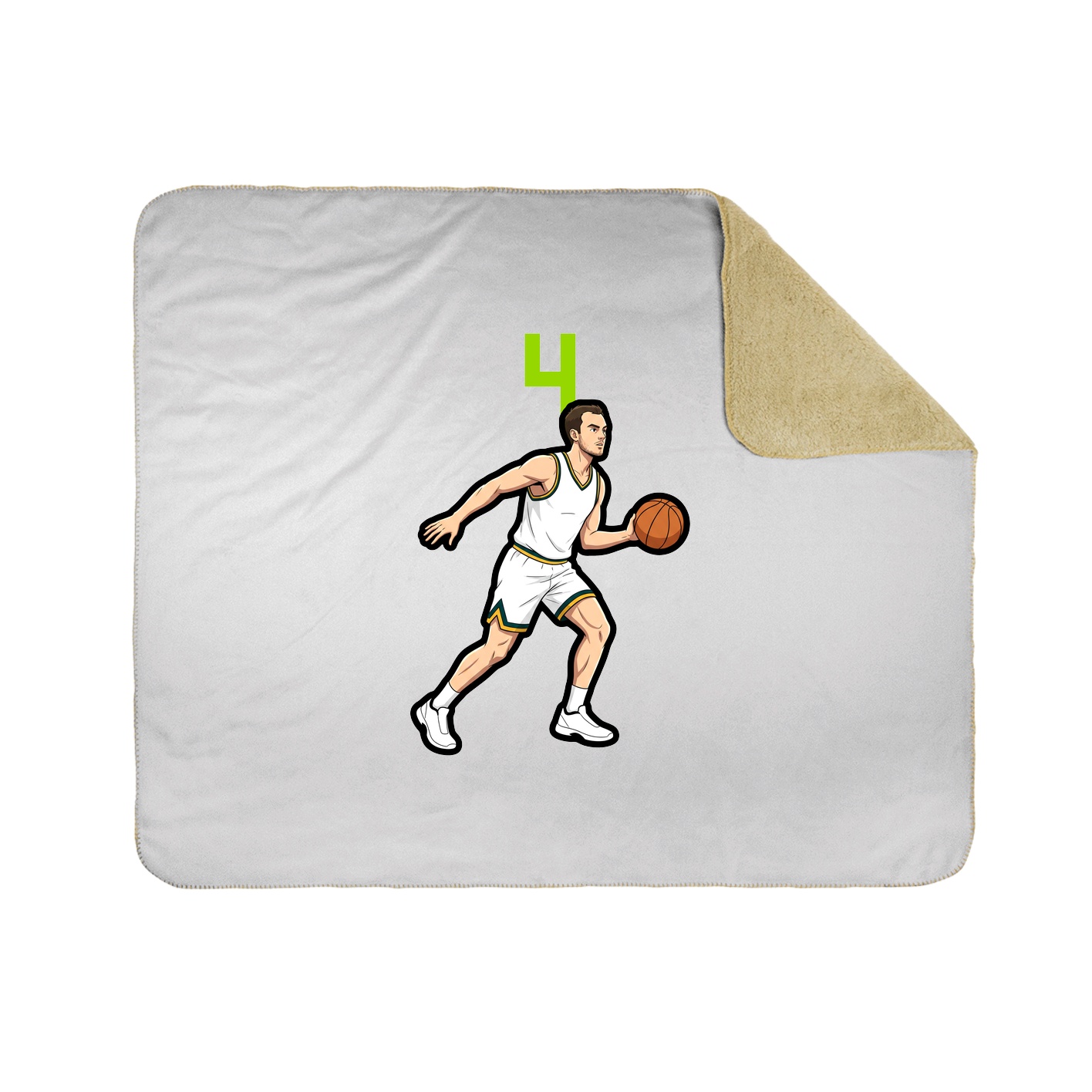 Throw Blanket — Number Top in White