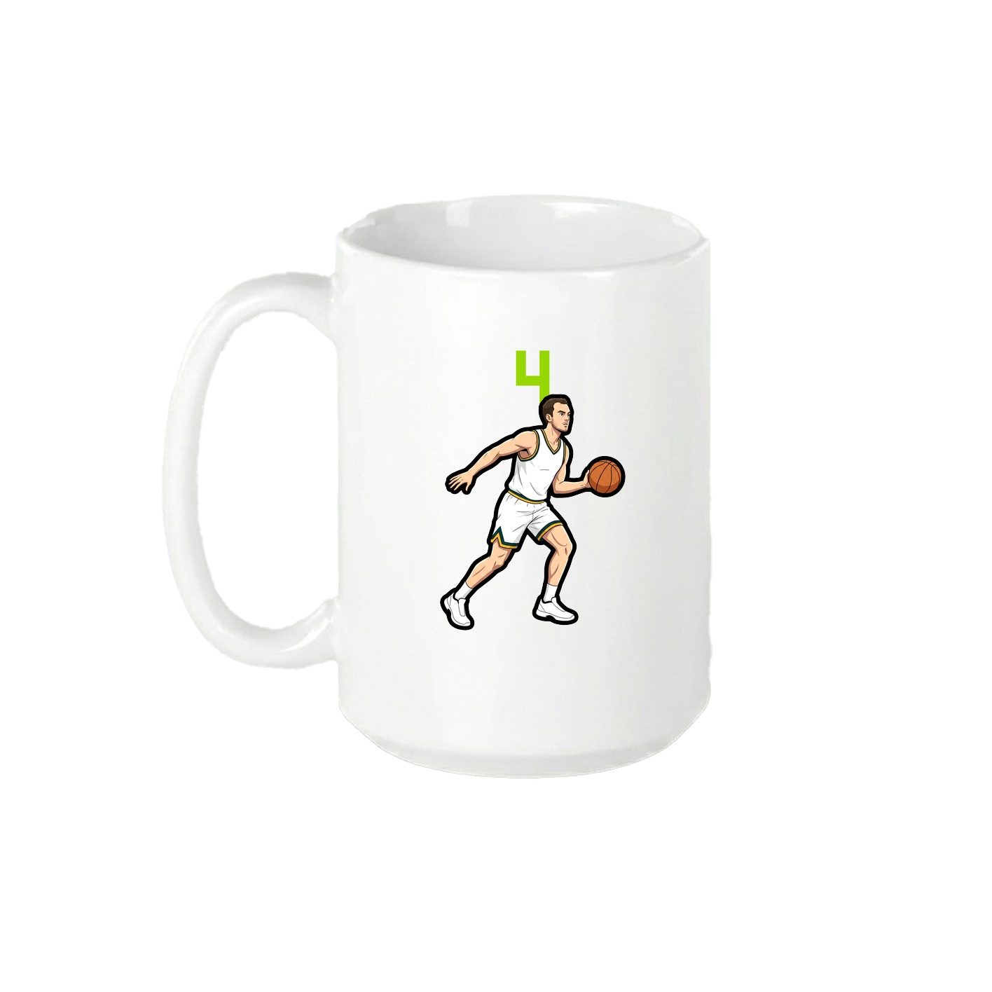 15oz Coffee Mug — Number Top in White