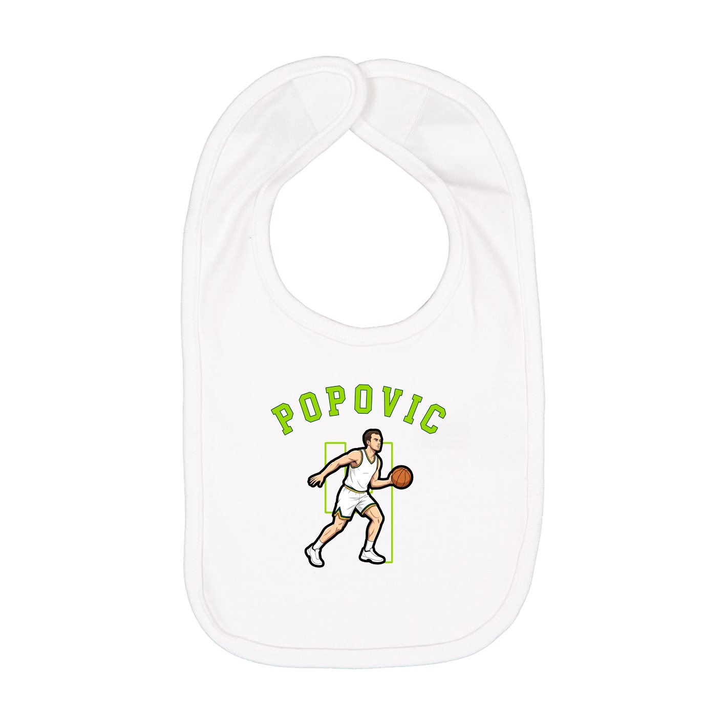 Infant Bib — Shirsey Arch in White