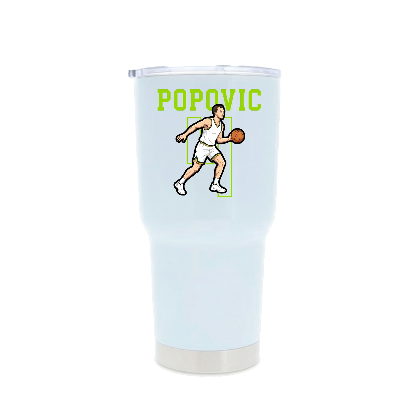 30oz Stainless Steel Tumbler — Shirsey in White