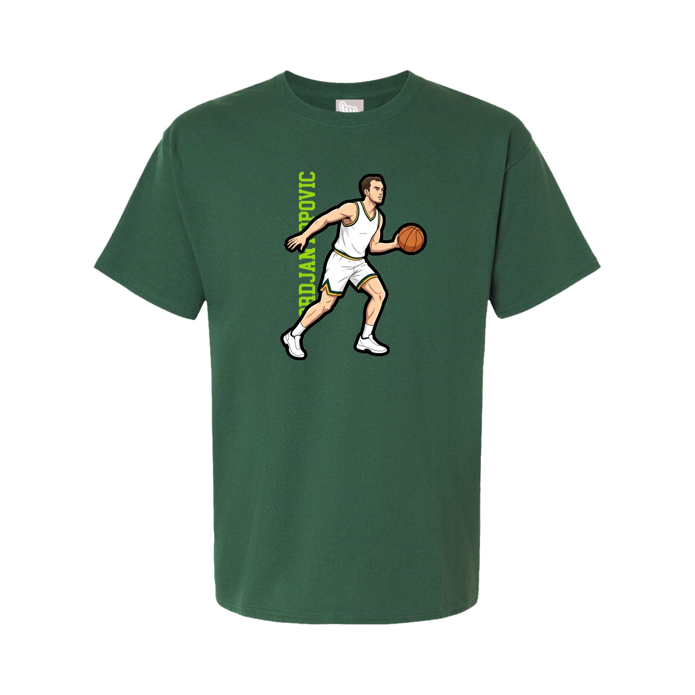 Youth Tee — Name Vertical in Green