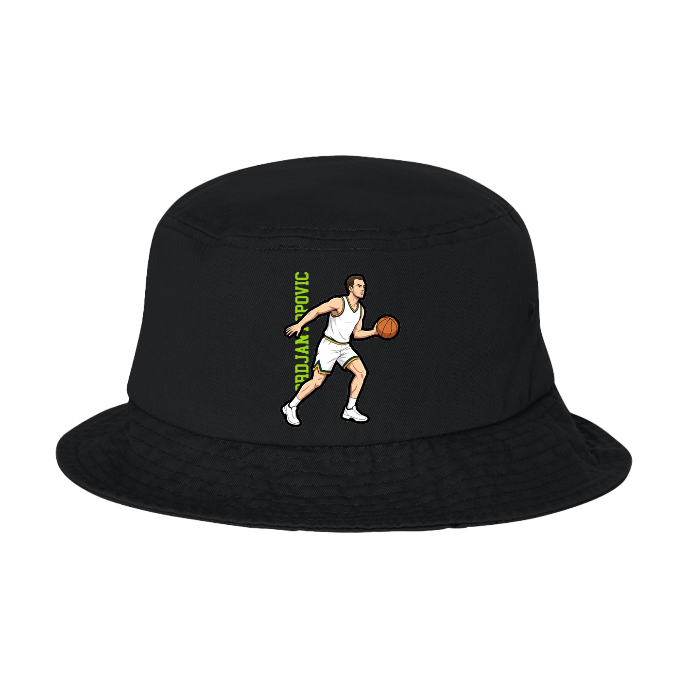 Bucket Cap — Name Vertical in Black