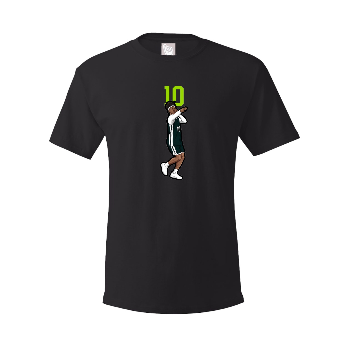 Youth Tee — Number Top in Black