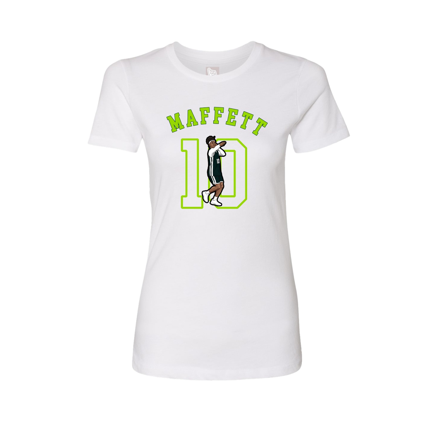 Fitted Women's Tee — Shirsey Arch in White