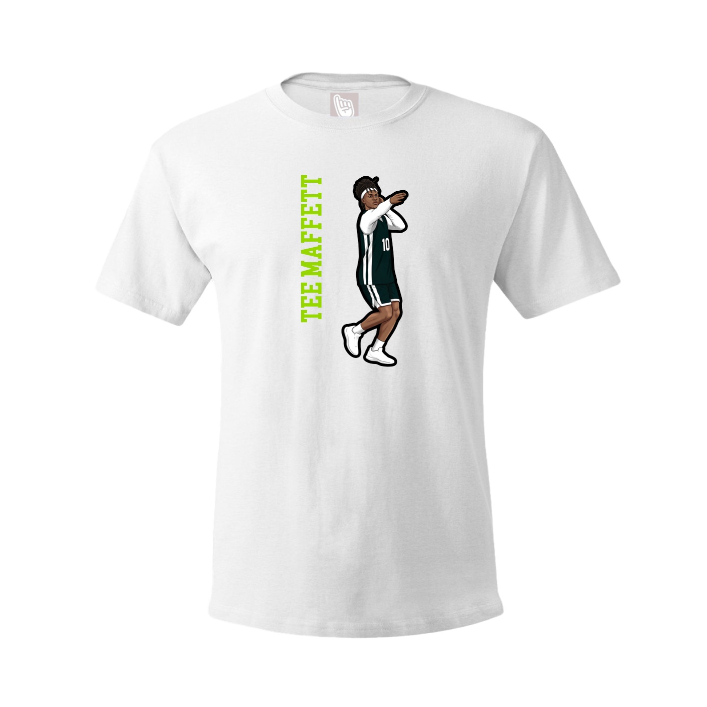 Youth Tee — Name Vertical in White
