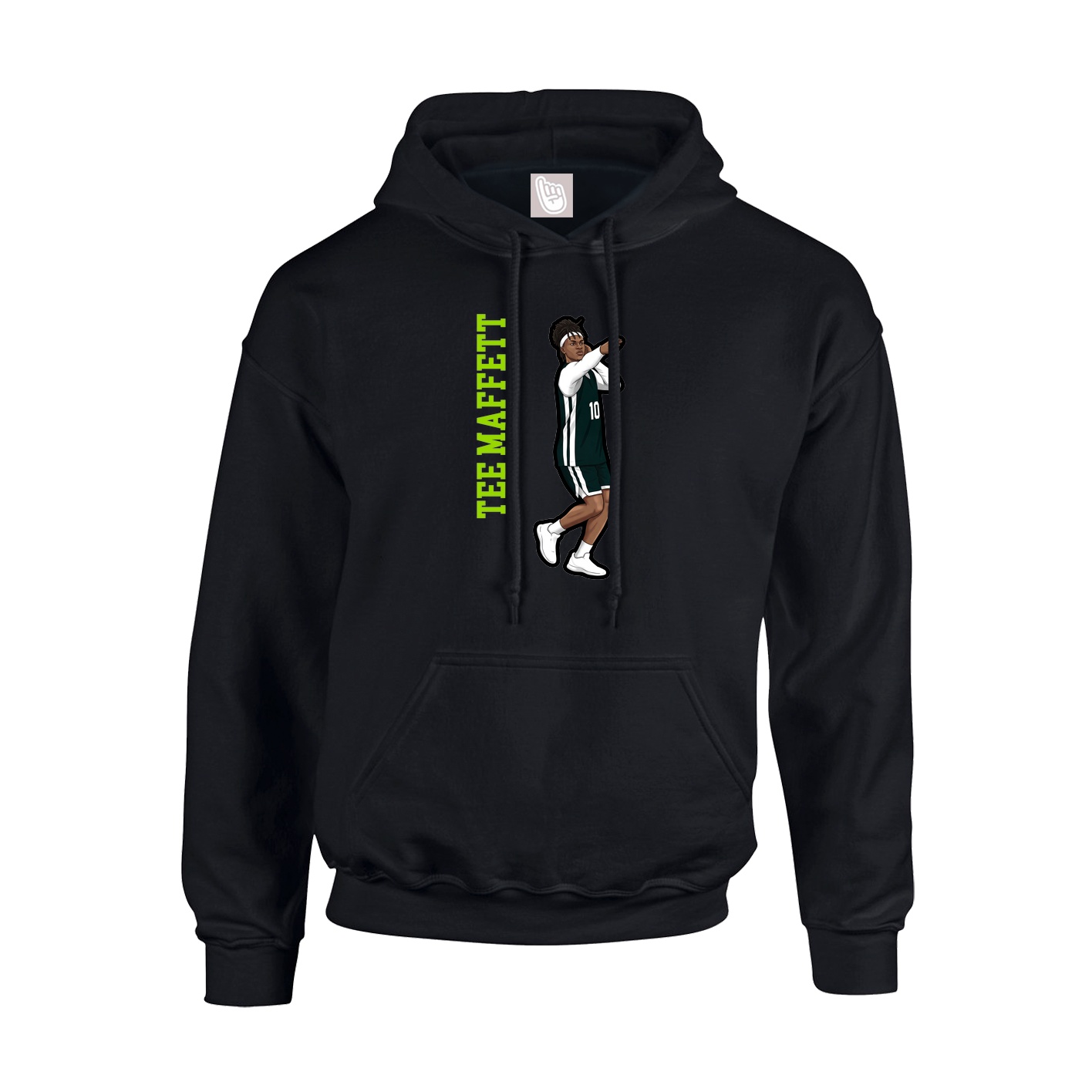Youth Hoodie — Name Vertical in Black