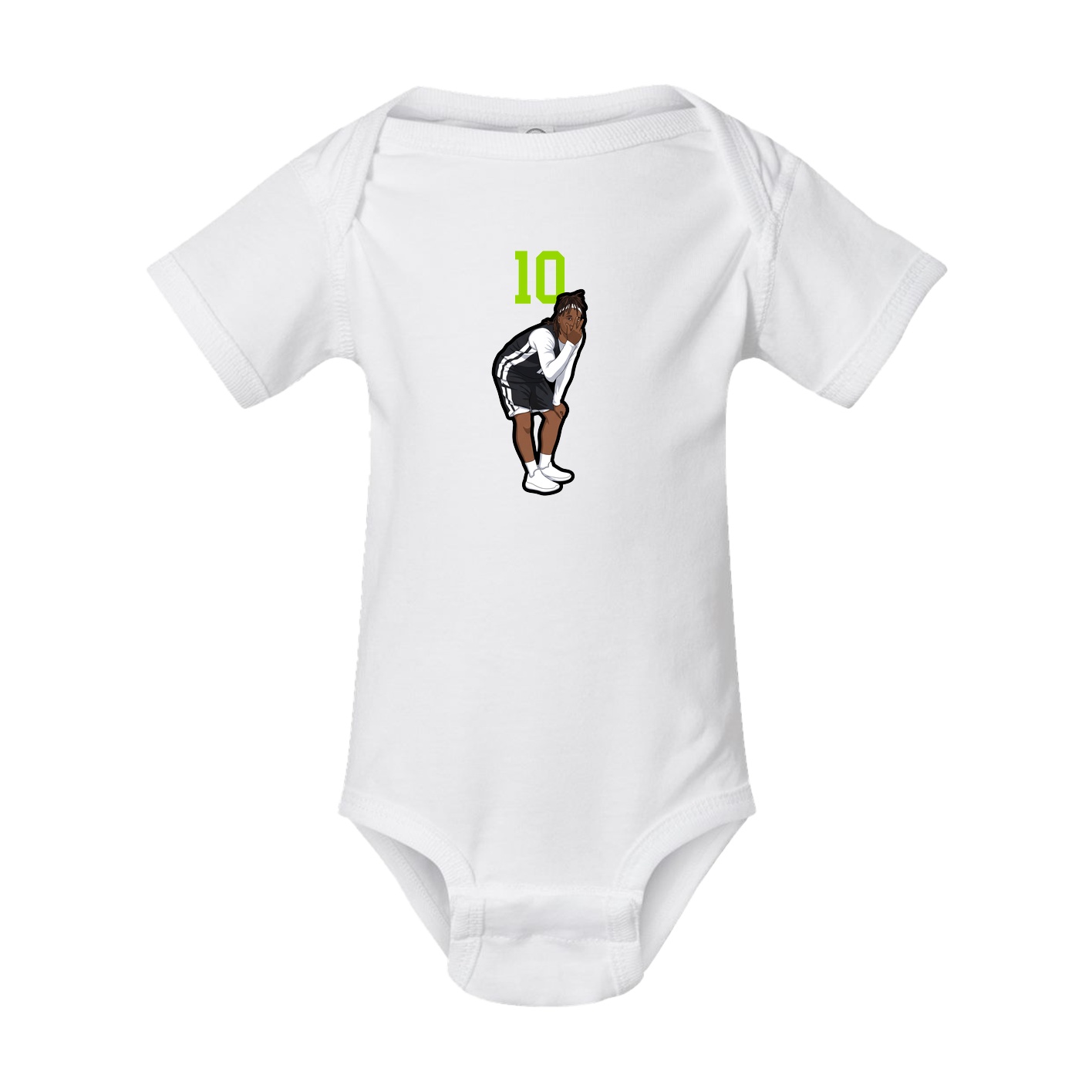 Baby Onesie — Number Top in White