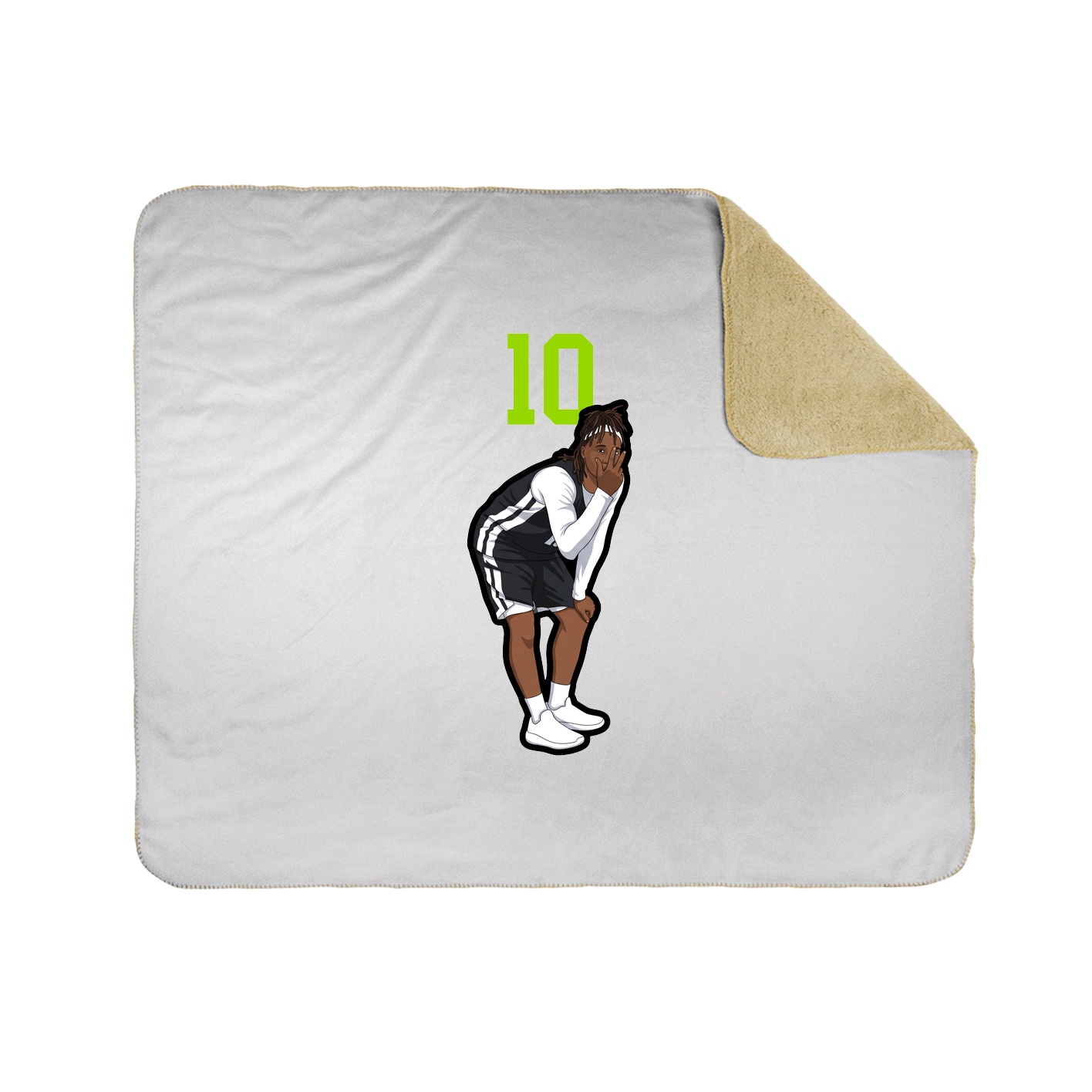 Throw Blanket — Number Top in White
