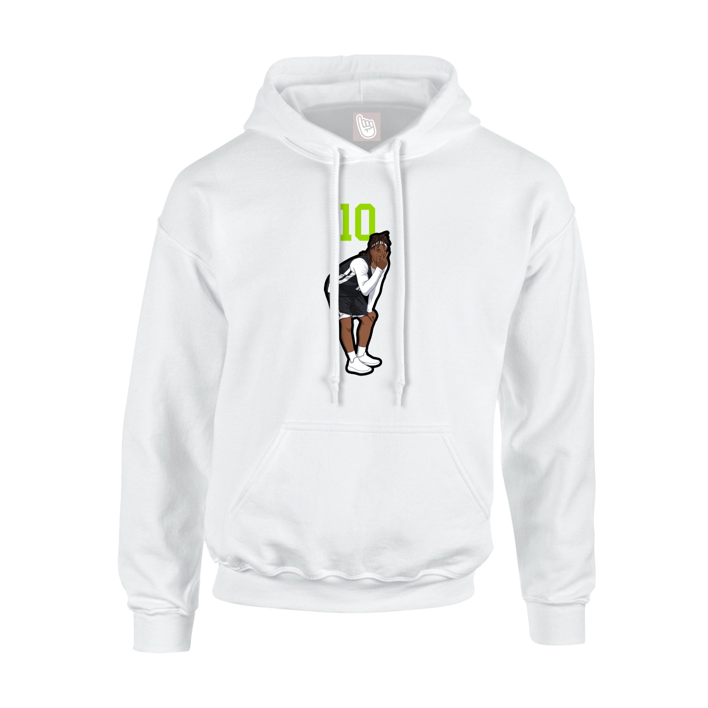 Hoodie — Number Top in White