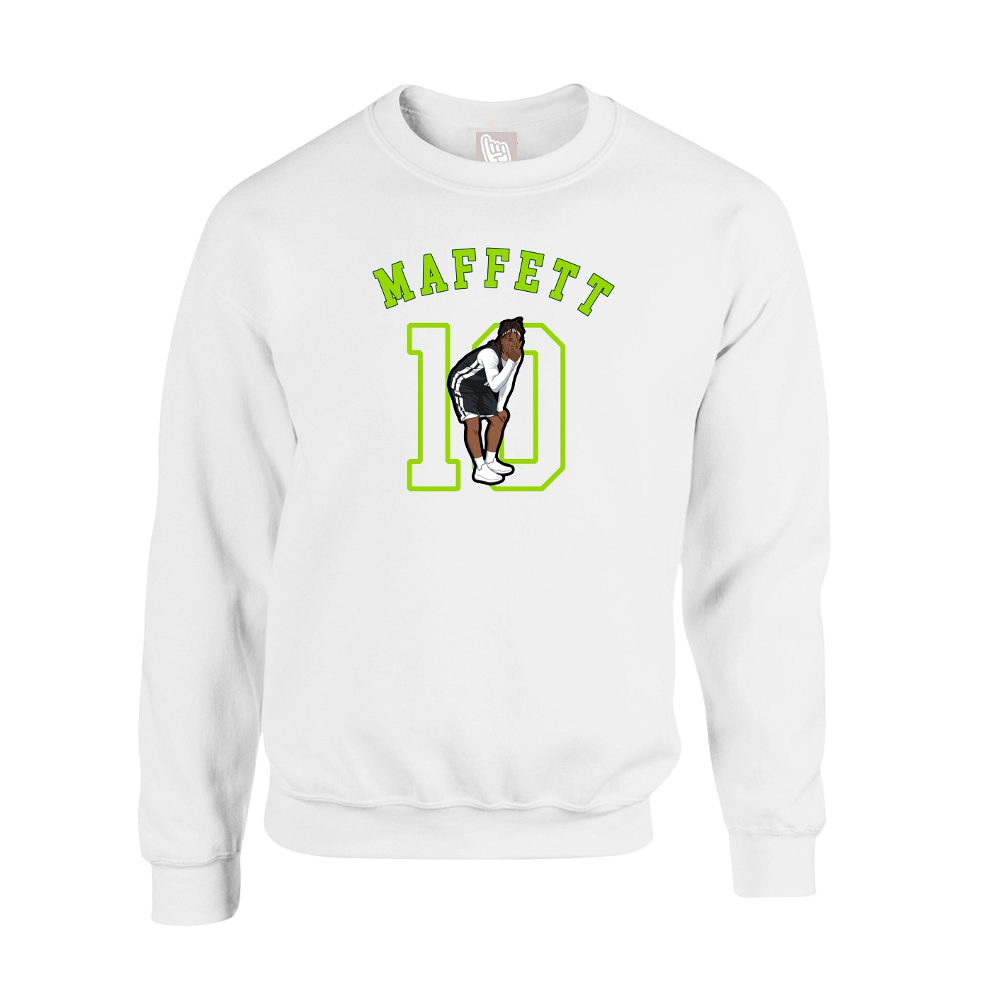 Fleece Crew — Shirsey Arch in White