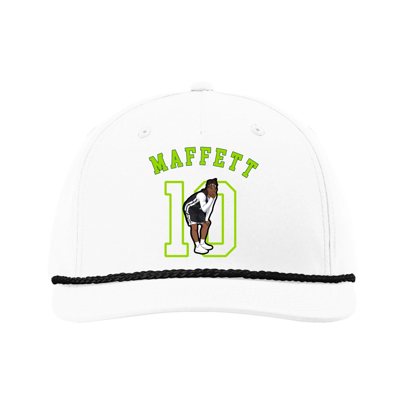 Five-Panel Classic Rope Cap — Shirsey Arch in White