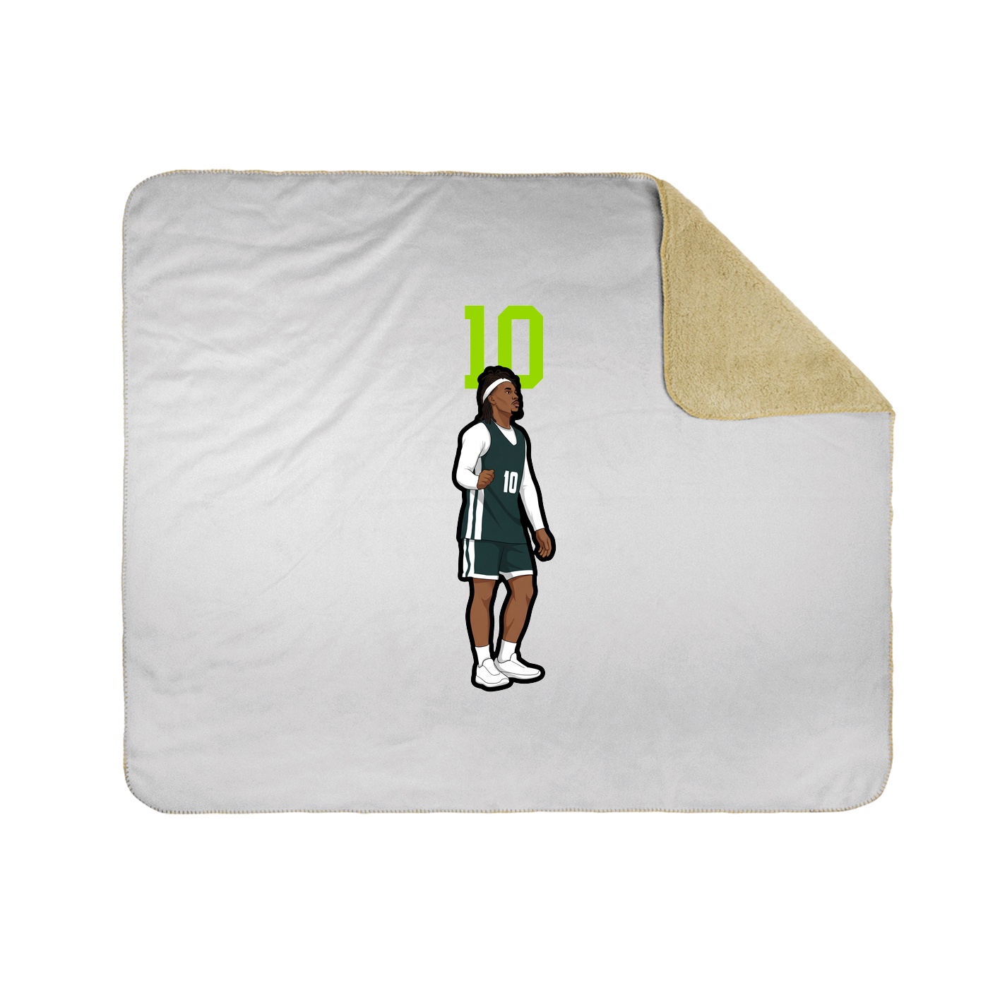 Throw Blanket — Number Top in White