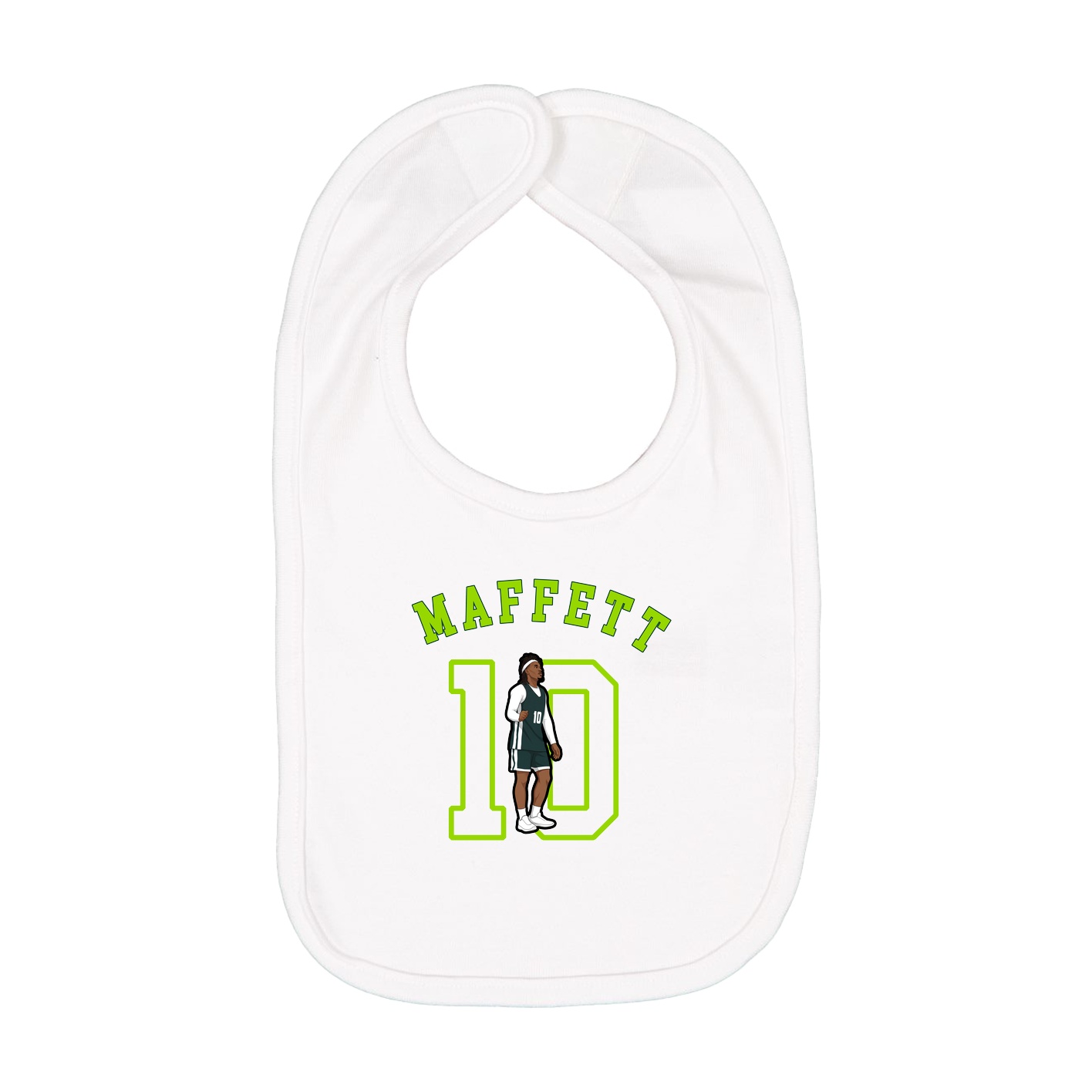 Infant Bib — Shirsey Arch in White