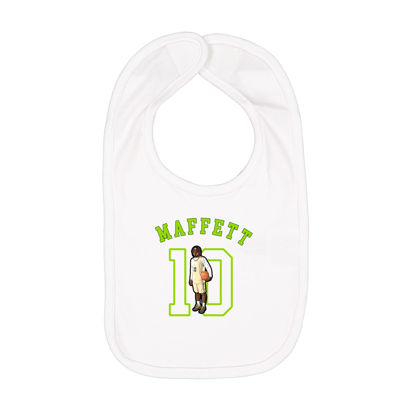 Infant Bib — Shirsey Arch in White