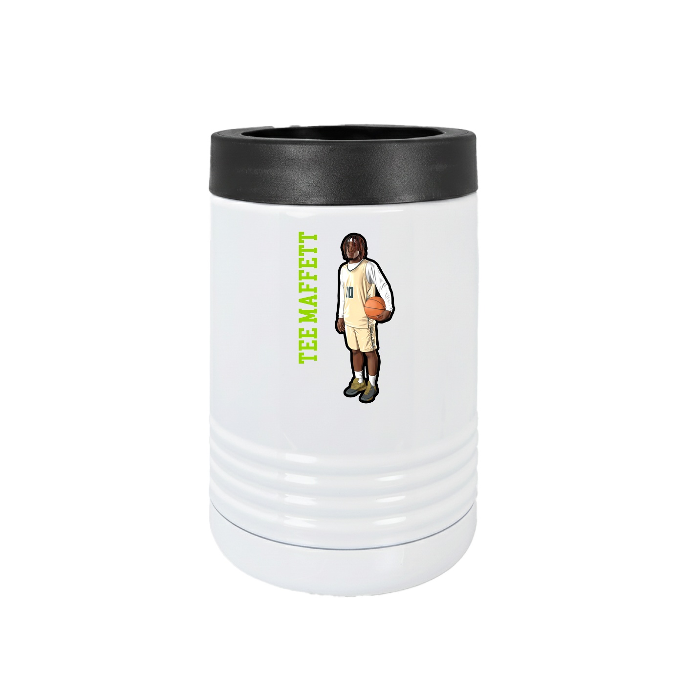 Beverage Holder — Name Vertical in White