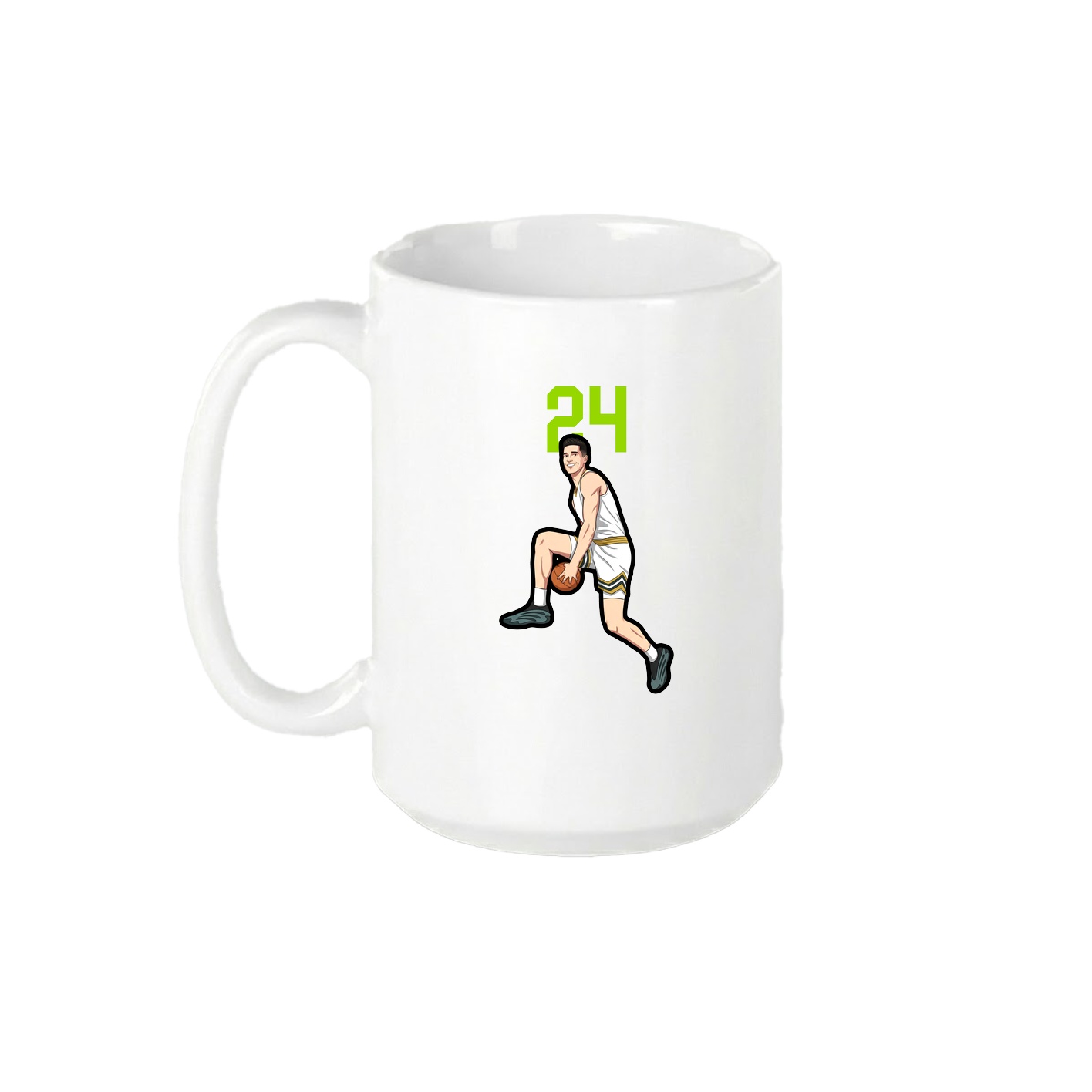 15oz Coffee Mug — Number Top in White