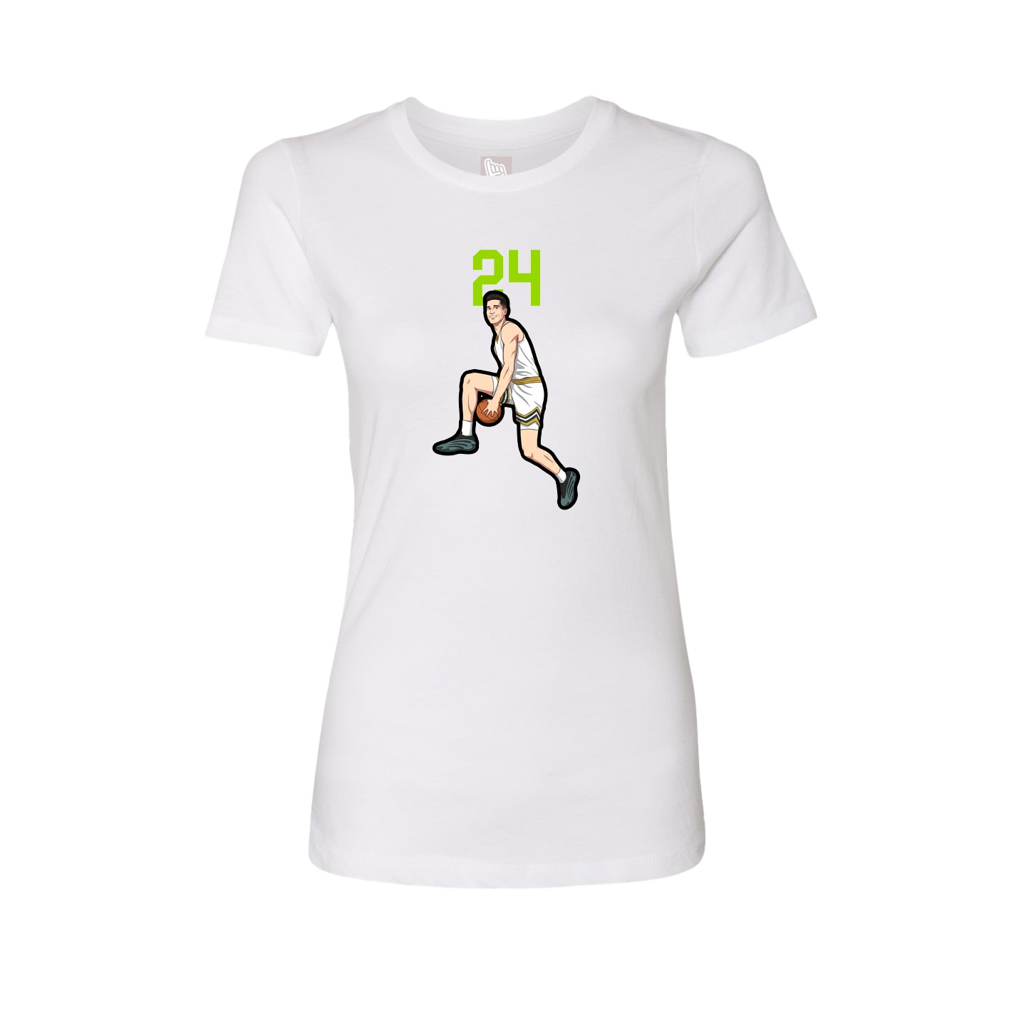 Fitted Women's Tee — Number Top in White
