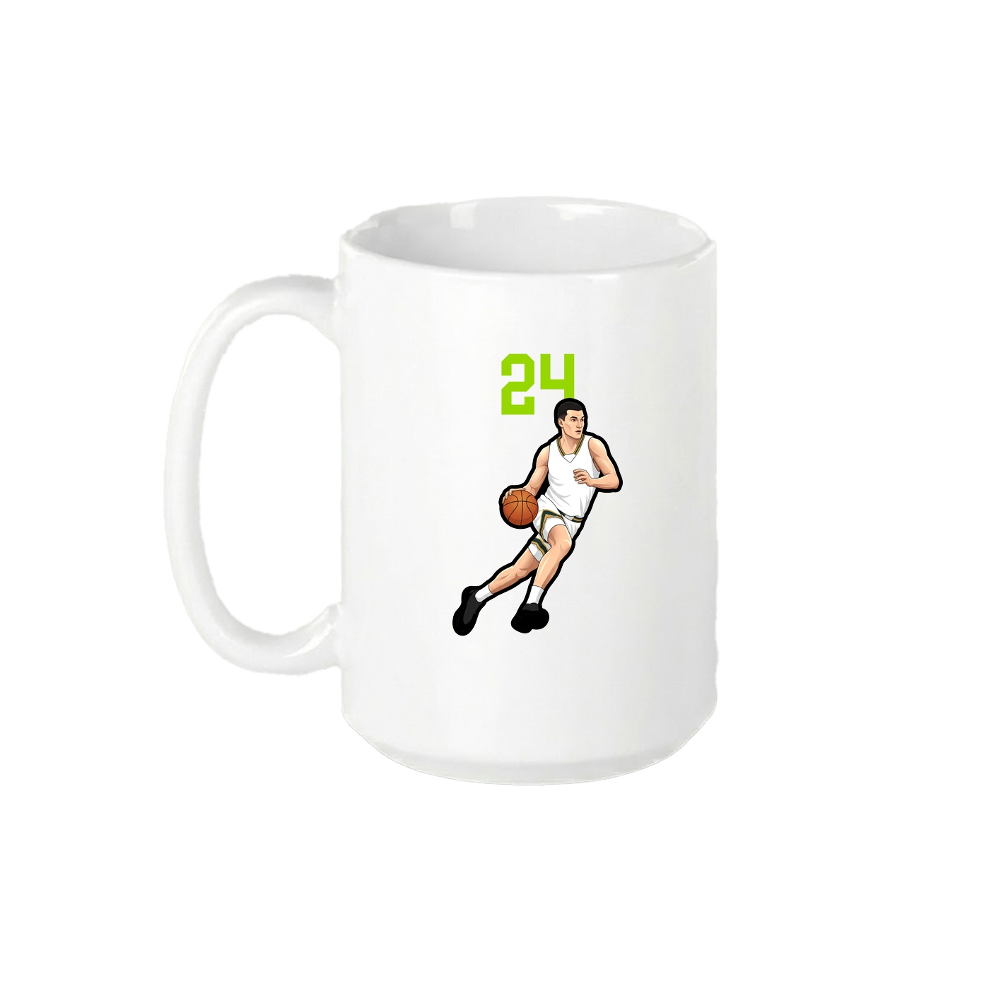 15oz Coffee Mug — Number Top in White