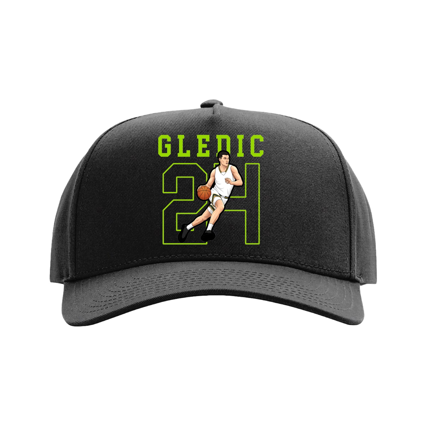 Full Fabric Five-Panel Champ Cap — Shirsey in Black