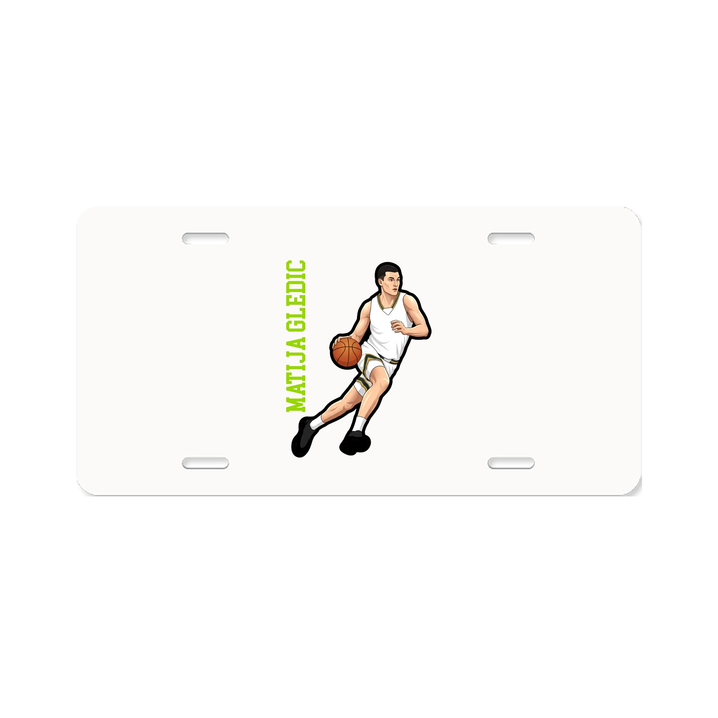 License Plate — Name Vertical in Classic