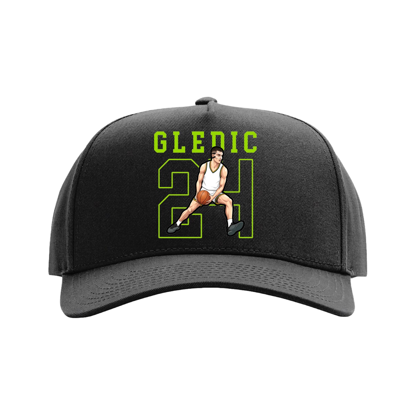 Full Fabric Five-Panel Champ Cap — Shirsey in Black