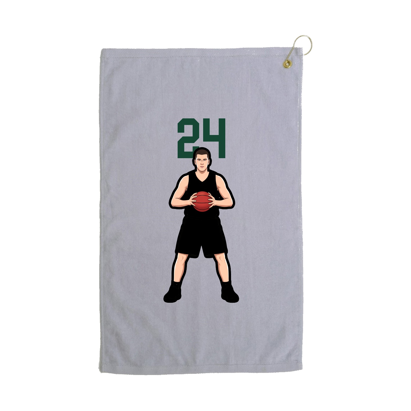 Golf Towel — Number Top in Grey