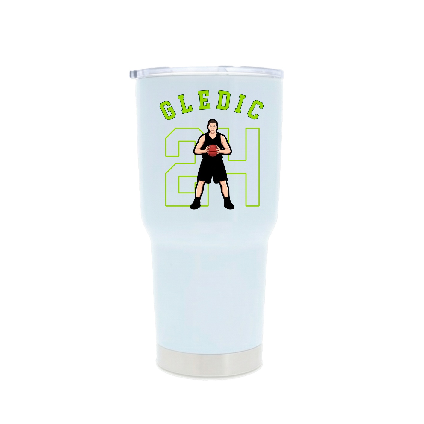 30oz Stainless Steel Tumbler — Shirsey Arch in White