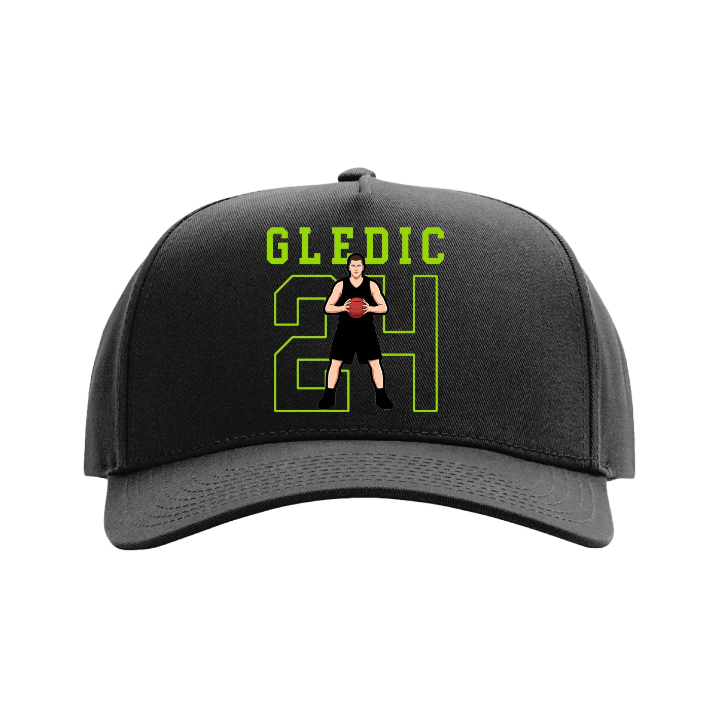 Full Fabric Five-Panel Champ Cap — Shirsey in Black