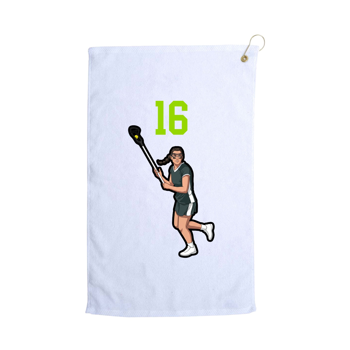 Golf Towel — Number Top in White