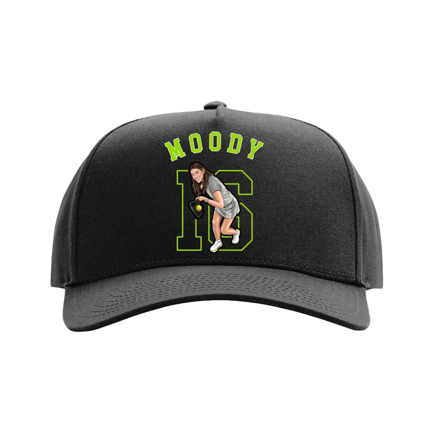 Full Fabric Five-Panel Champ Cap — Shirsey Arch in Black
