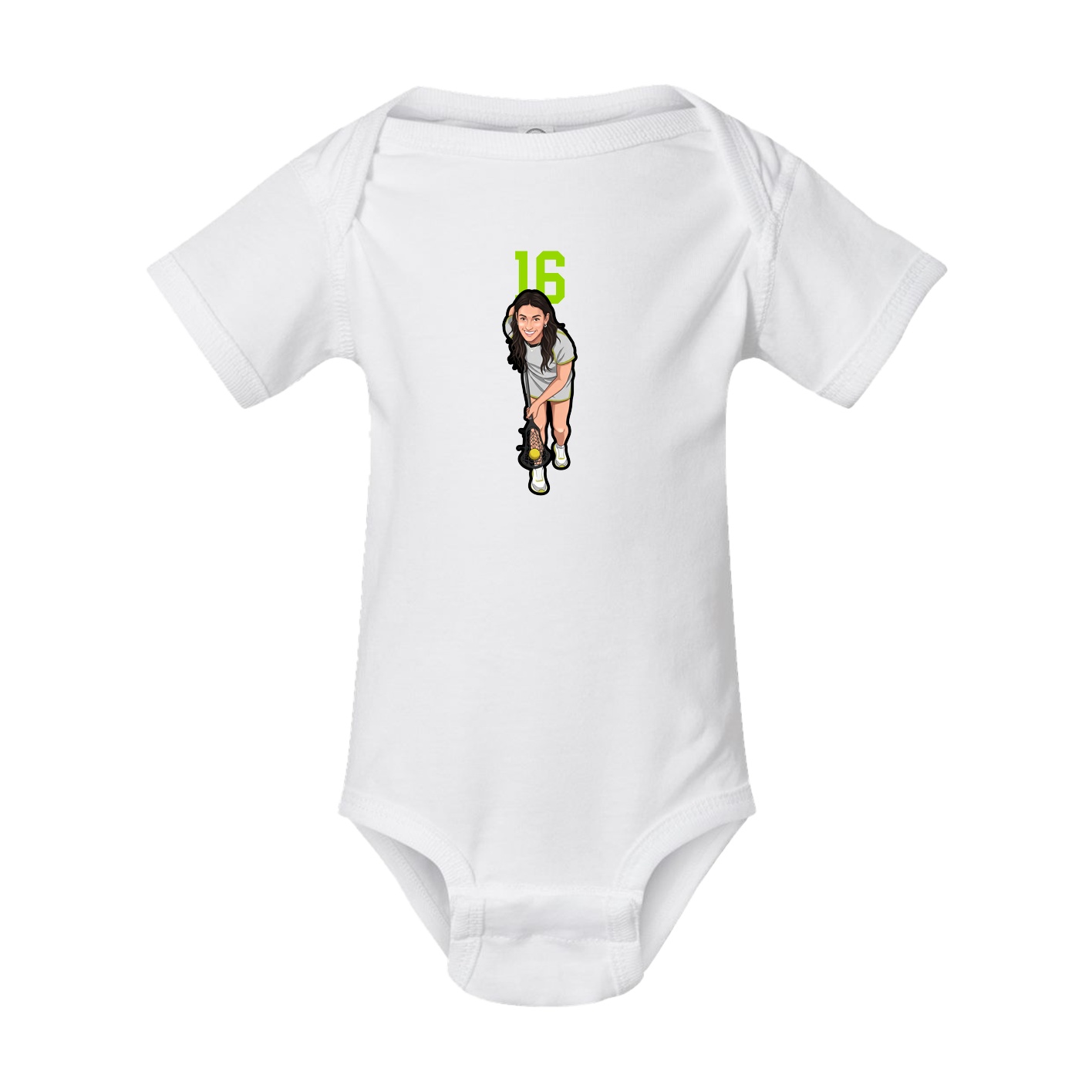 Baby Onesie — Number Top in White