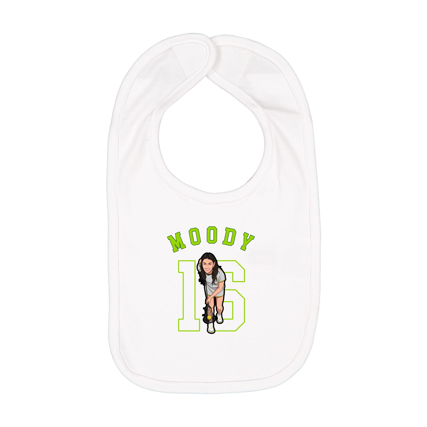 Infant Bib — Shirsey Arch in White