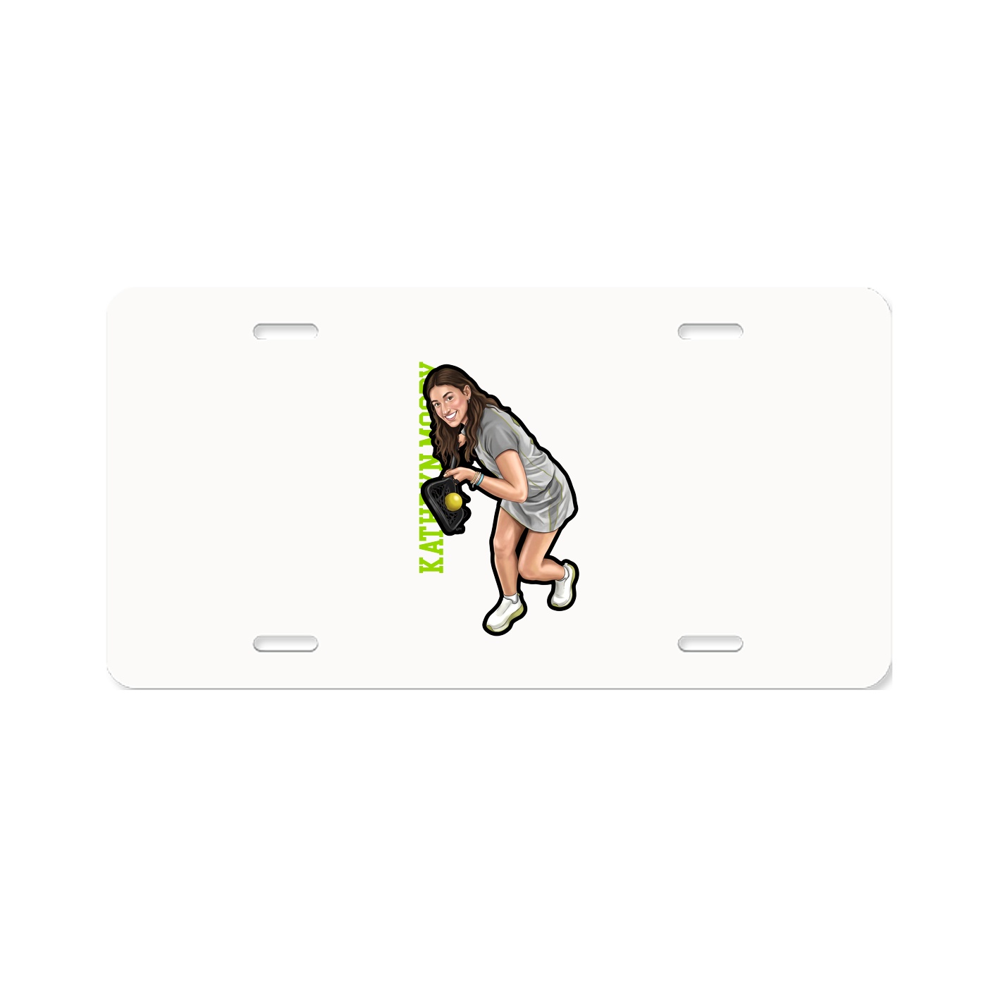License Plate — Name Vertical in Classic
