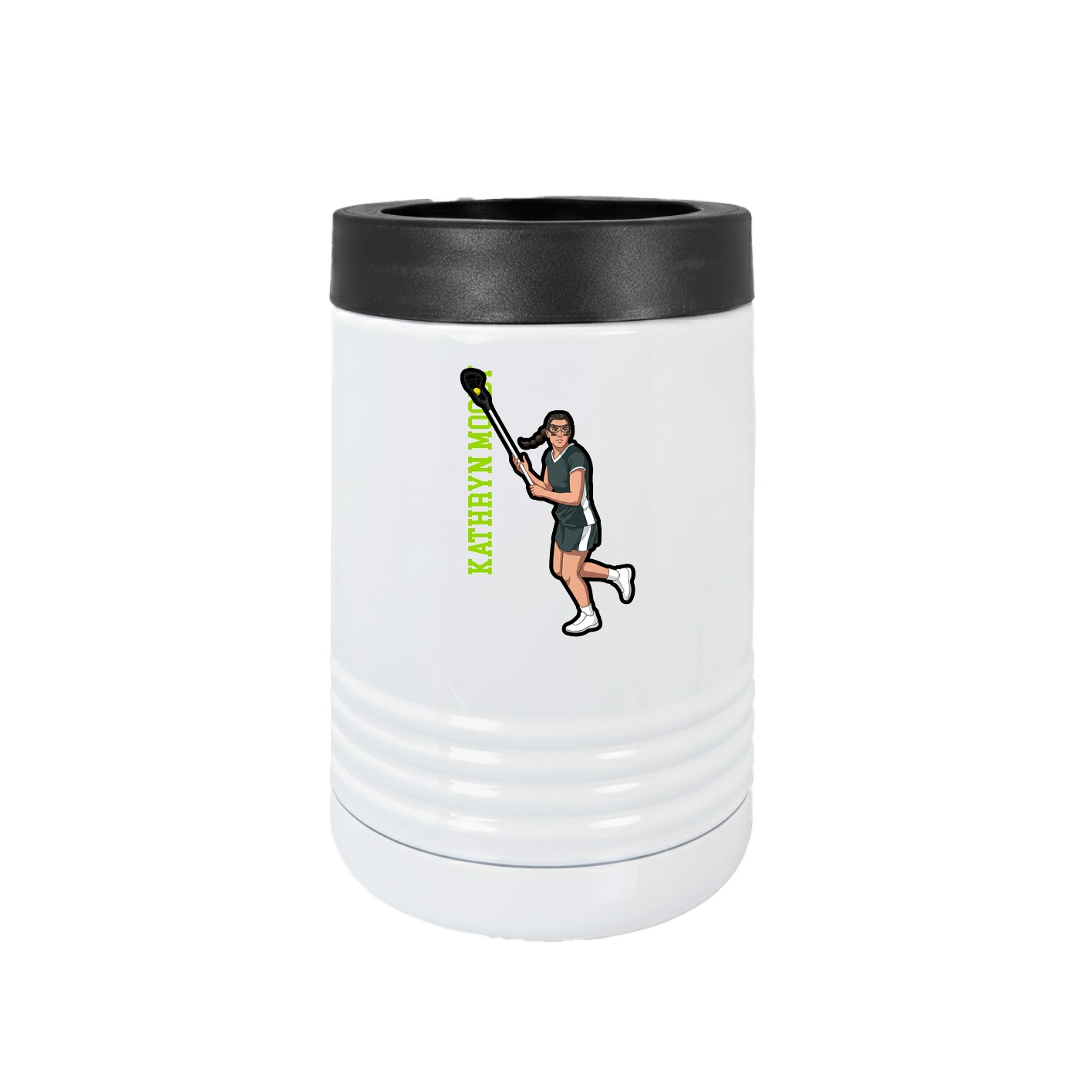 Beverage Holder — Name Vertical in White