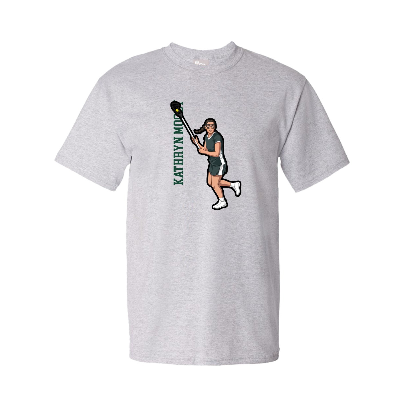 Tee — Name Vertical in Grey