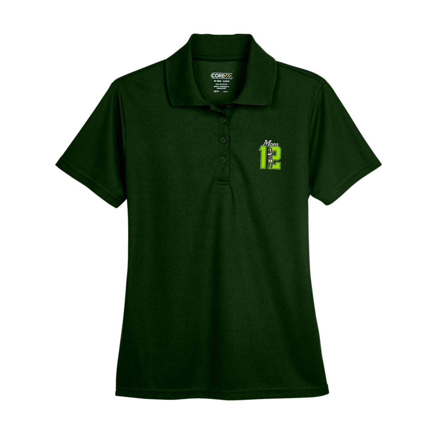 Womens Performance Polo — Mothers Day Shirsey in Green