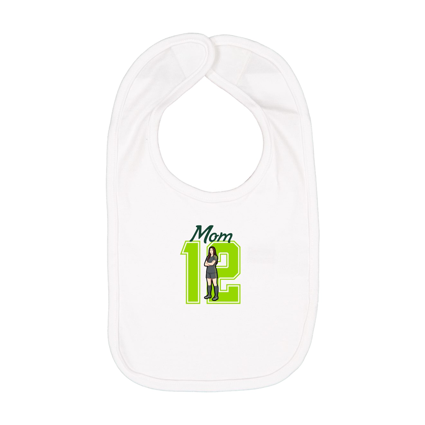 Infant Bib — Mothers Day Shirsey in White