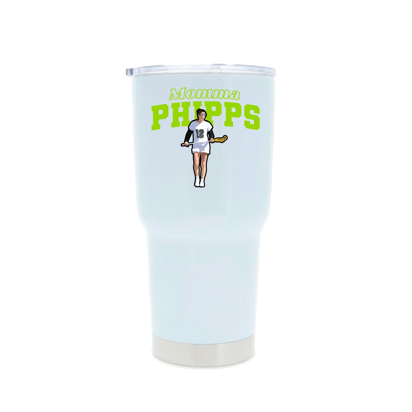 30oz Stainless Steel Tumbler — Mothers Day Block in White