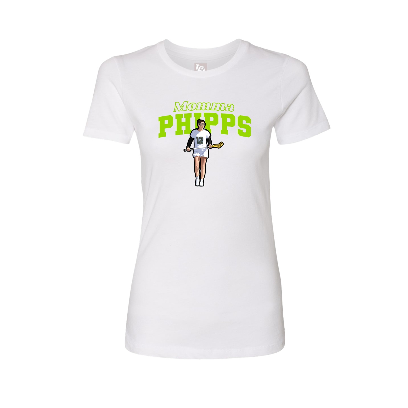 Womens Tee — Mothers Day Block in White