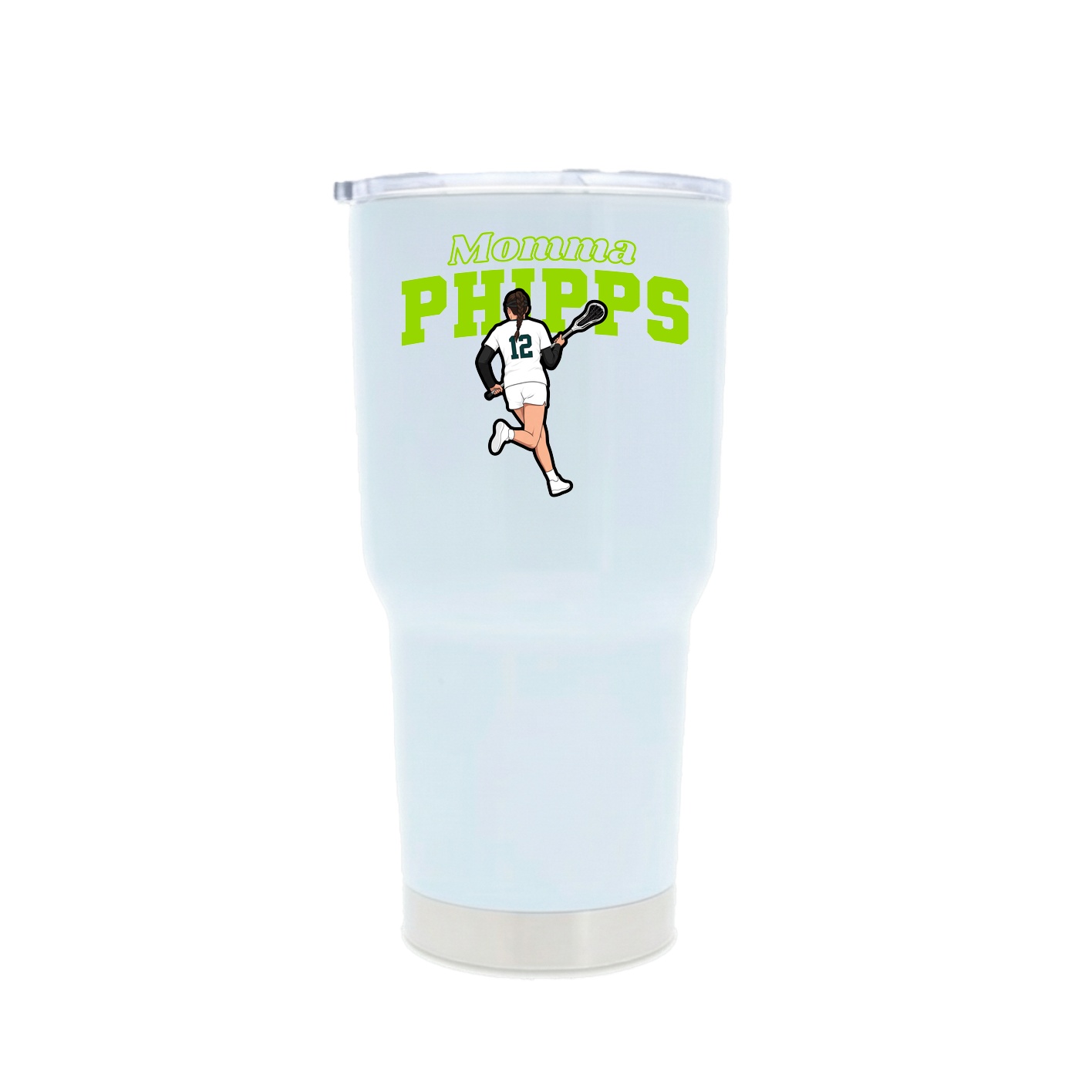 30oz Stainless Steel Tumbler — Mothers Day Block in White