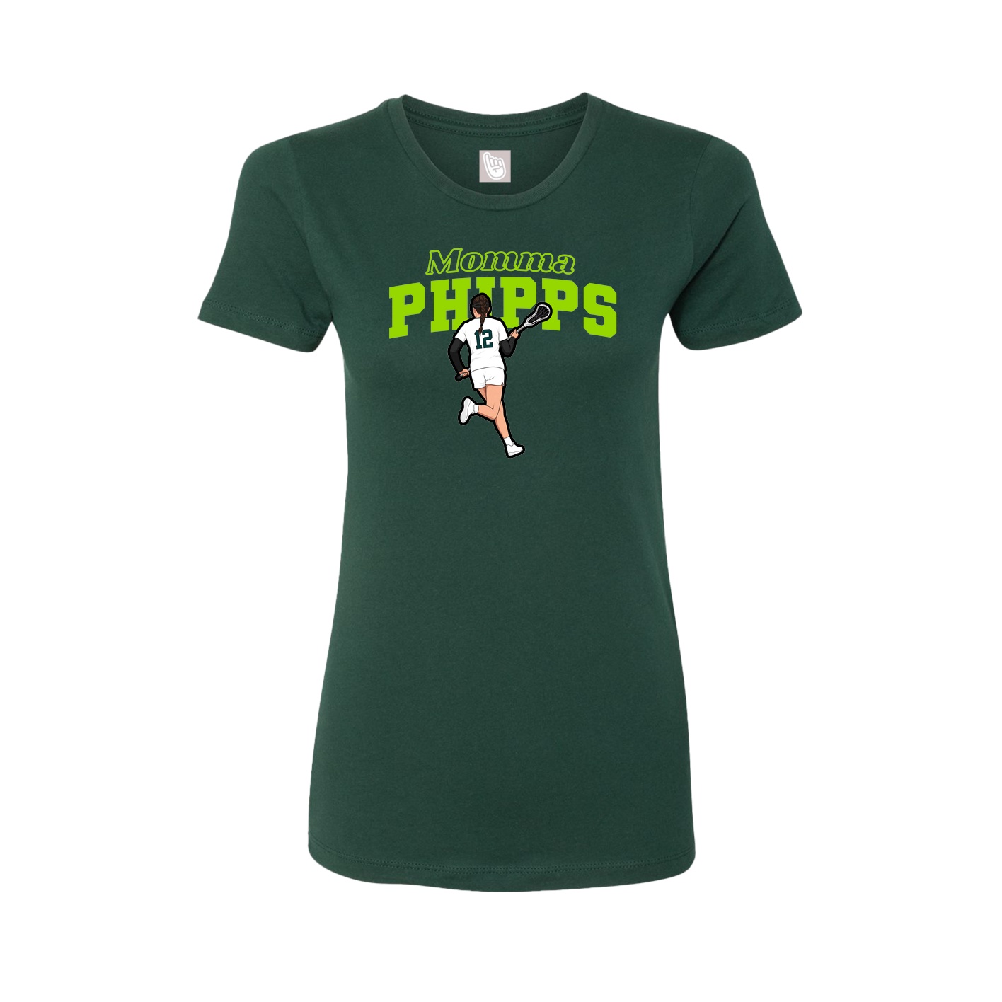 Womens Tee — Mothers Day Block in Green