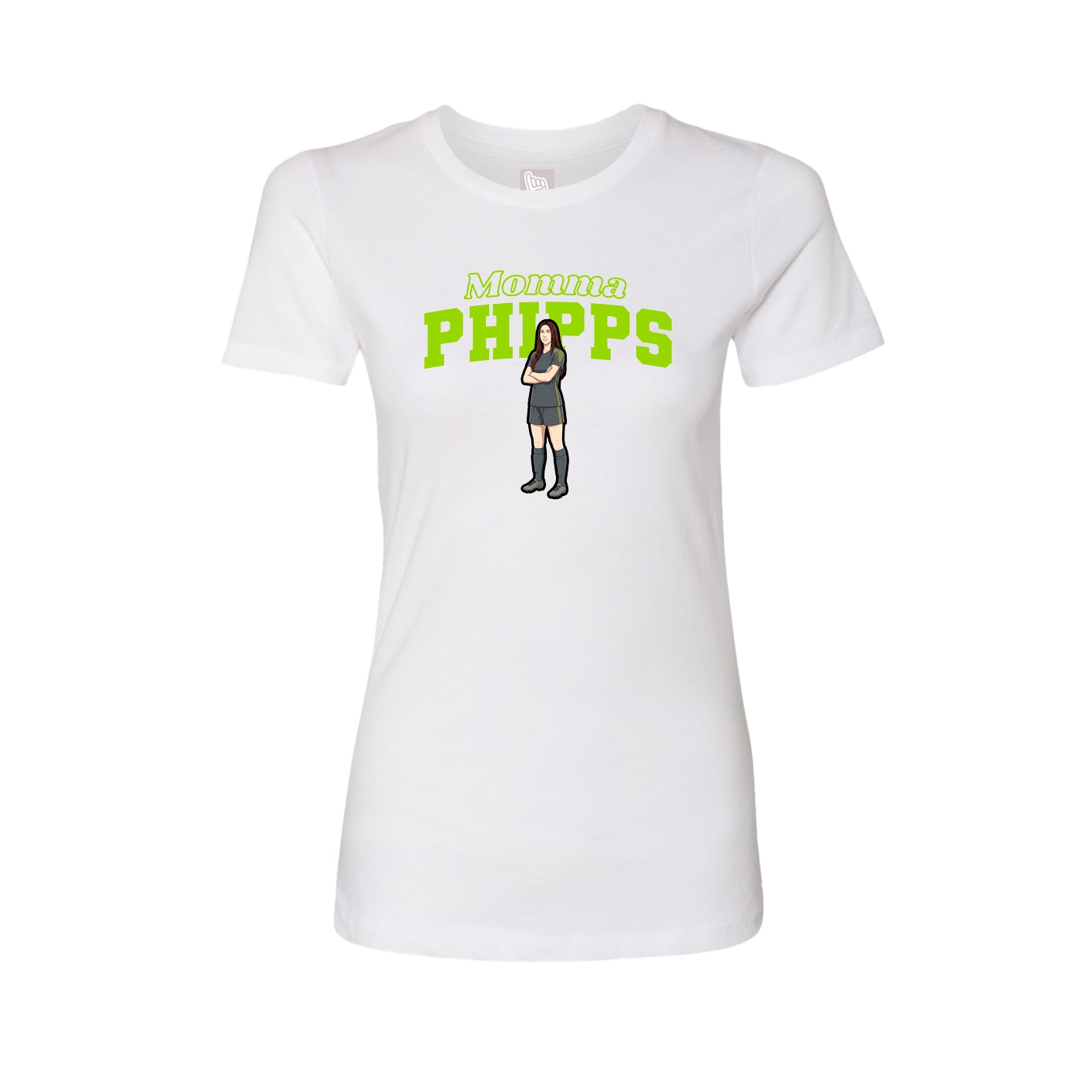 Womens Tee — Mothers Day Block in White