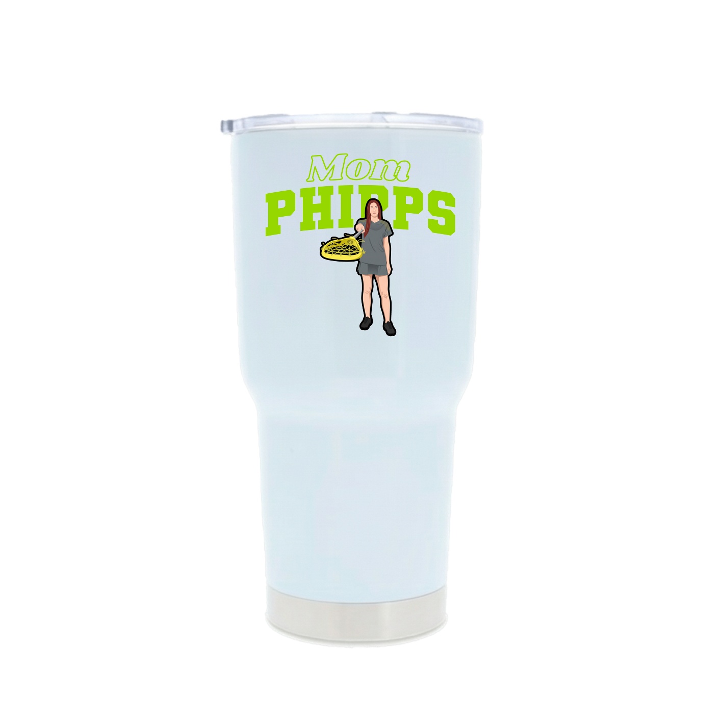 30oz Stainless Steel Tumbler — Mothers Day Block in White