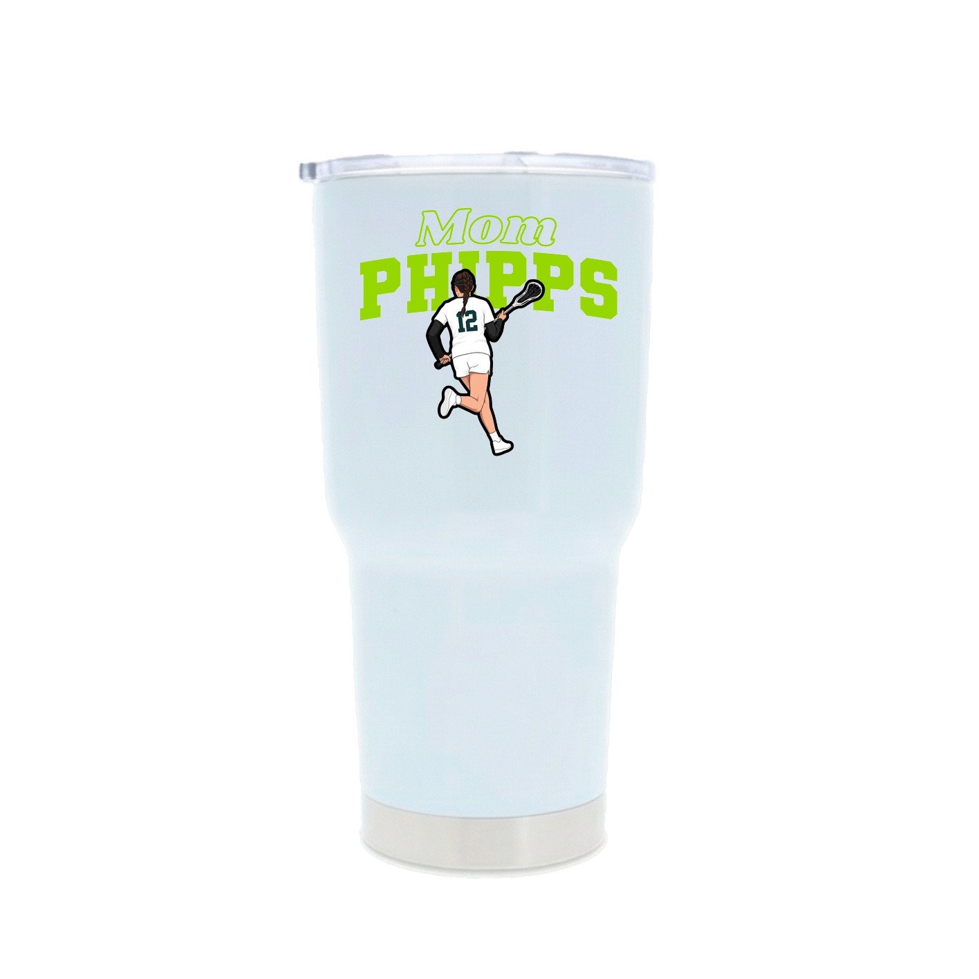30oz Stainless Steel Tumbler — Mothers Day Block in White
